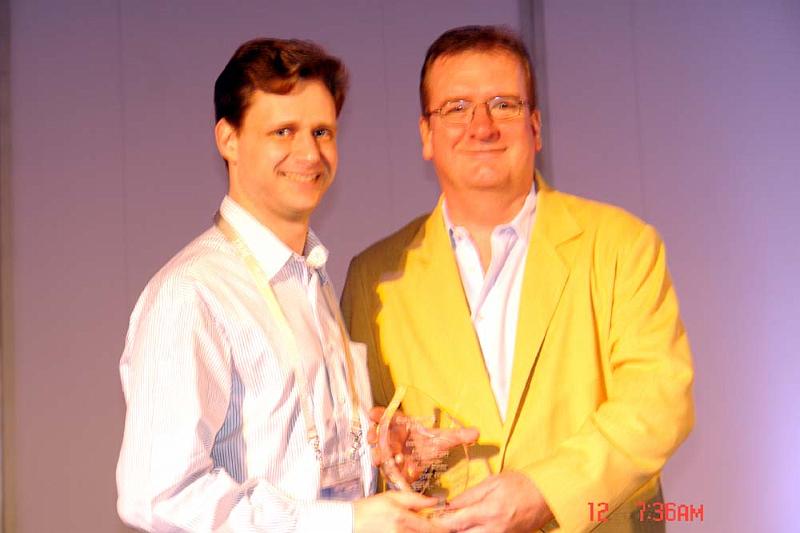 Hugh with Award Winner James Eron
